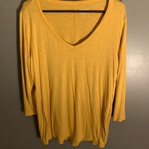 boho style yellow baseball tee